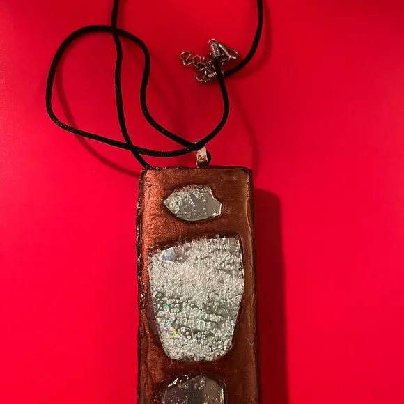 One of a Kind Seashell Boho Rare Unique Vintage Reversible Handmade Necklace - Picture 10 of 16